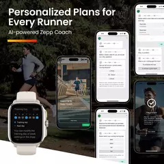 Imagem do Amazfit-Smartwatch Cheetah Square, GPS de banda dupla, monitoramento de modo esportivo 150 +, relógio inteligente para Android e iOS, 44mm, novo