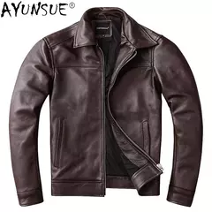 AYUNSUE-Jaqueta de couro real para homens, couro genuíno, roupas masculinas, casaco de outono, roupas - comprar online