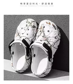 Sandálias planas para homens, chinelos masculinos de jardim, sandálias plataforma, tênis masculinos, chinelos ao ar livre, tamancos domésticos, sapatos de verão, 2024 - loja online