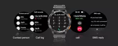 Smartwatch amoled AK59 com bateria grande para senhoras, pulseira de metal de borracha, relógio esportivo, BT Call 400mAh, moda luxuosa - comprar online