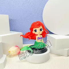 Novo bandai disney a pequena sereia anime qposket personagens ariel glitter linha figura de ação modelo colecionável brinquedos aniversário
