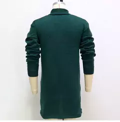 Suéter fino de malha masculino, cardigans monocromáticos, casaco longo macio de lã, jaqueta primavera e outono, alta qualidade 2022 - comprar online