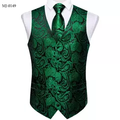 Festa de casamento ouro colete paisley floral jacquard colete masculino 4 pçs colete gravata lenço anel hanky abotoaduras conjunto dibangu - Wolf Magazine