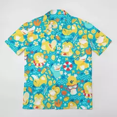 Camiseta havaiana masculina de manga curta, estampa de ovelha 3D, roupas de praia soltas, camisas grandes, verão
