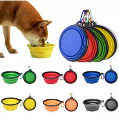 Tigelas dobráveis para cães, tigelas portáteis para viagem, expansíveis para cães e gatos, tigela de água, prato de alimentação de alimentos, tigela de silicone para animais de estimação 350/1000ml