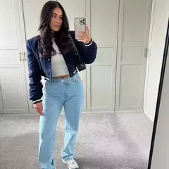 Jaqueta Bomber Cropped feminina, Casaco de manga comprida, Beisebol de botões, Casaco Aviador, Preto, Branco, Outono, Inverno - comprar online