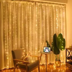 Festoon LED Light Curtain para decoração de casa, luzes de fadas, guirlanda para quarto, ano novo, casamento, decorações de Natal - comprar online