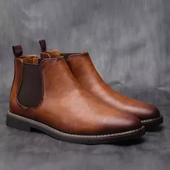 Imagem do 40 ~ 46 Homens Chelsea Botas Marca Retro Confortável 2023 Moda Masculina Botas # KD5241