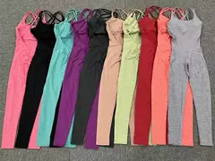 Macacão esportivo feminino, roupas esportivas, macacão de ginástica, conjunto de roupas de ioga, roupa esportiva push up, azul, vermelho, atacado, 2024 na internet