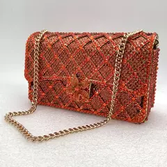 XIYUAN-Bolsas Mensageiro de Corrente Longa para Mulheres Bolsas Diamantes, Bolsa de Ombro para Festa de Casamento, Laranja, Azul, Prata, Jóias Verdes - comprar online