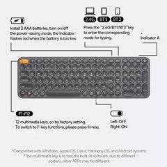 Baseus-Teclado Ergonômico Sem Fio, 2.4G, Bluetooth 5.0, Keycap Numérico para iPad, MacBook, Tablet, Laptop, PC, Office Game na internet