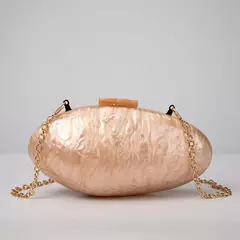Sacos de noite acrílicos pérola para mulheres, bolsa de luxo, mini carteira feminina, bolsa de ombro corrente concha, crossbody, festa de casamento - comprar online