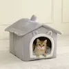 Casa dobrável para animais de estimação, removível, lavável, para gatos, filhote de cachorro, sofá, cama para animais de estimação, para cães extra pequenos e gatos pequenos e médios