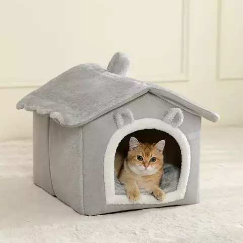 Casa dobrável para animais de estimação, removível, lavável, para gatos, filhote de cachorro, sofá, cama para animais de estimação, para cães extra pequenos e gatos pequenos e médios