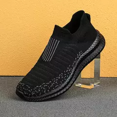 Tênis antiderrapante leve e respirável masculino, sapato vulcanizado, sapato casual para caminhada masculina, deslizar sobre sapatilhas, ao ar livre, 2023 - comprar online