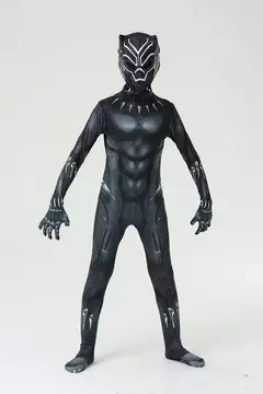 Anime super-herói preto crianças pantera dos homens meninos adultos macacões crianças pantera cosplay traje de halloween bodysuits vestir-se novo - comprar online