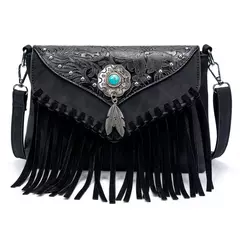 Celela design original bolsa de ombro para as mulheres couro do plutônio luxo embreagem designer bolsas ocidental bolsa franja saco do mensageiro