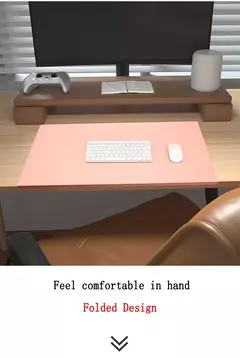 Dobrável cotovelo guarda de pulso couro escritório mesa tapete grande mouse almofada computador portátil mesa gaming mousepad tapete almofada - loja online