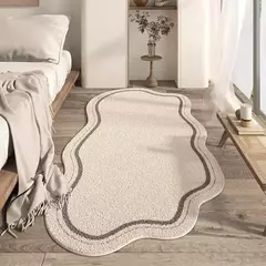 Tapete irregular de pelúcia macia para sala de estar Tapete de área grande Tapete de cabeceira do quarto minimalista Tapetes de mesa de café Tapete confortável - loja online