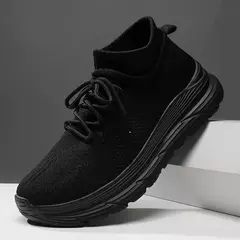 Sapato de meias casual confortável masculino, tênis preto para dirigir, novo, - comprar online