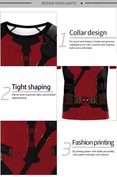 Camisas de compressão para homens, manga curta, quadrinhos, camiseta cosplay aranha, super-herói top, elastic fitness sportwear, roupas de Halloween - loja online