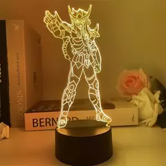 Saint Seiya Anime Figuras Lâmpada da noite, Cavaleiros do Zodíaco Action Figure, Decoração do Quarto, Luz Acrílica, Coleção Model Toy - loja online