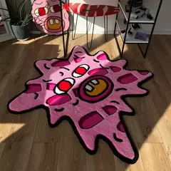 Tapete de pelúcia antiderrapante macio irregular, Tapetes de cabeceira, Decoração criativa da sala de estar, Quarto de estudo simples