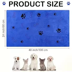 Toalhas para cães de secagem rápida, 2 pacotes, microfibra absorvente, banho e aliciamento de animais de estimação, fibra de poliéster macia, adequada para cães