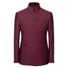 7xl moda masculina gola túnica chinesa terno negócio casual terno jaqueta/masculino fino ajuste de alta qualidade cor pura blazers casaco