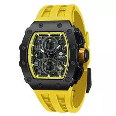 Imagem do Tsar bomba tonneau relógios masculinos cristal de safira relógio de pulso vermelho à prova dwaterproof água cronógrafo data luxo presente natal para homem