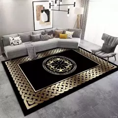 Tapete dourado luxuoso para decoração de sala, abstrato moderno, casa, escritório, tapetes de área grande, quarto macio, lounge tapete - comprar online
