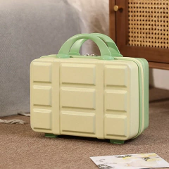 Mini portátil Cosmetic Box Handbag, 14 ", pequeno saco de bagagem, senha Travel Case, armazenamento Maquiagem Pouch, Vintage - loja online