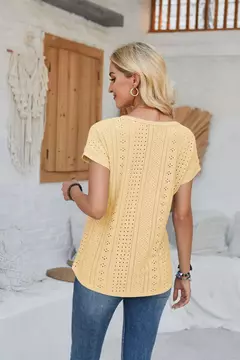 Blusas vintage de grandes dimensões para mulheres, monocromáticas, casuais e soltas, camisas elegantes para jovens, tops femininos, moda, verão, 2024 - comprar online
