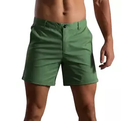 Calções de verão monocromáticos masculinos, calça de botão, bolso, solto, casual, esportivo, corrida, perna reta, calça de rua de praia - loja online