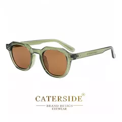 CATERSIDE-Óculos Retro Polarizados para Homens e Mulheres, Quadro Ultraleve, Óculos de Sol Polígono, Óculos de Viagem Ao Ar Livre, Alta Qualidade, TR90 - loja online