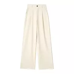 TRAF-Calça formal feminina, calça casual de perna larga, listrada, cinza, preta, cintura alta, terno largo, roupa de escritório - comprar online