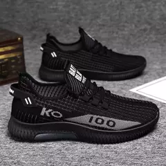Sapatos casuais de trabalho de baixo nível antiderrapante com sola macia, sapatos de malha respirável, pano de primavera e outono