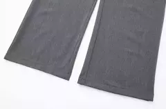 TRAF-Calça de perna larga feminina com bolsos frontais, vintage, cintura alta, mosca com zíper, calça feminina, moda - Wolf Magazine