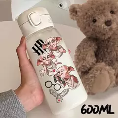 Harry potter palha copo de água 600/400ml crianças beber portátil plástico transparente grande capacidade esporte garrafa de água presentes
