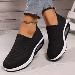 Mulas de plataforma ortopédicas antiderrapantes para mulheres, sapatos de caminhada, sapatos de caminhada, cunha respirável, sapatilhas femininas, sapatilhas femininas - comprar online