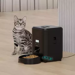 Alimentador inteligente para animais de estimação, alimentador automático para gatos, máquina de comida lenta para cães com temporizador quantitativo automático, dispensador de comida para gatos, tigela para cães e gatos - comprar online