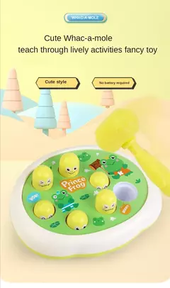 Cartoon Whac-A-Mole Montessori Baby Toy, Toddler Educational Birthday Gift, Tema Animal, Knocking Game for Boy, Parent Child Board Game - comprar online