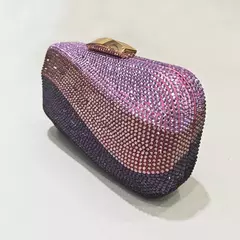 Bolsa de ombro strass cristal brilhante de luxo para mulheres, mini bolsa para festa de casamento, corrente, bolsa noite, banquete, moda senhora