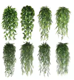 Persian Fern Leaves Vines, Planta Artificial Pendurada, Folha De Plástico, Grama, Festa De Casamento, Parede, Varanda, Decoração De Quarto De Casa, 90cm