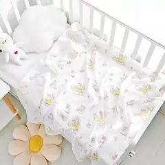 Bebê recém-nascido Swaddle Blanket, Algodão De Musselina De Duas Camadas, Gaze De Banho Infantil, Envoltório Infantil, Capa Do Carrinho, Macio, 110x120cm