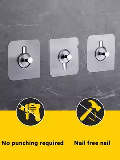 Ganchos Adesivos De Parede, Cartaz, Foto, Quadro, Cabides De Relógio, Gancho De Parafuso Sem Soco, Cozinha, Organizador De Banheiro, Titulares, 10 Pcs, 20 Pcs - Wolf Magazine
