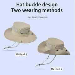 Xinbaoguan-Men's Respirável Sunshade Fisherman Hat, Sunscreen Sun Hat, Chapéu de Pesca, Big Eaves, 100% Nylon, Primavera, Verão, 9245 na internet