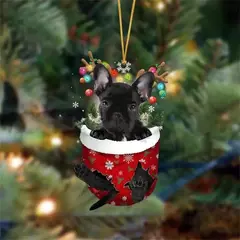 1 pçs enfeites de natal pendurado decoração presente bonito cão natal família pendurado árvore dos desenhos animados produto pingente personalizar h0o1