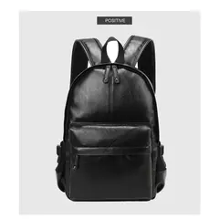Mochila Escolar de Couro Impermeável para Homens, Bolsa de Viagem, Laptop, Livro Casual de Alta Qualidade, Marca Moda - comprar online