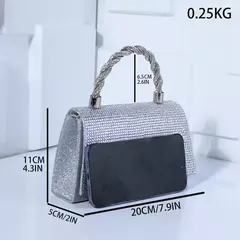 Bolsa leve bordada para mulheres, bolsa de luxo com corrente de sling, sensação alta, vestido de festa de casamento na internet